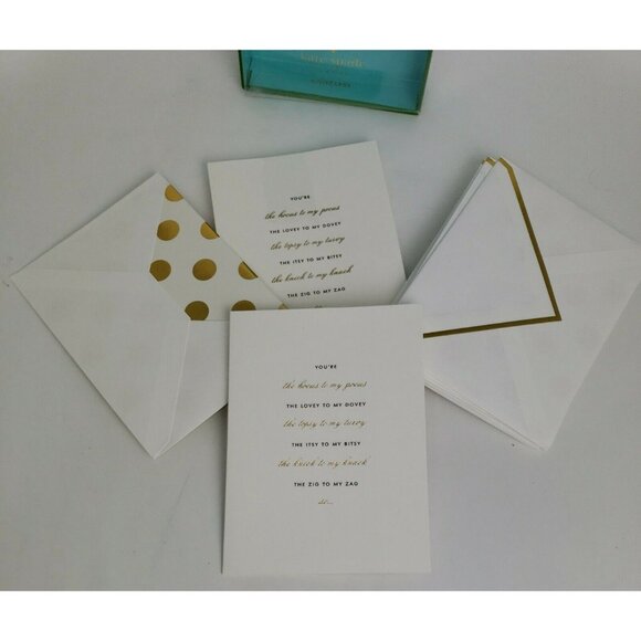 Kate Spade Notecard Set Bridesmaid Request New York Bridal 10 Cards Envelopes - Picture 2 of 9